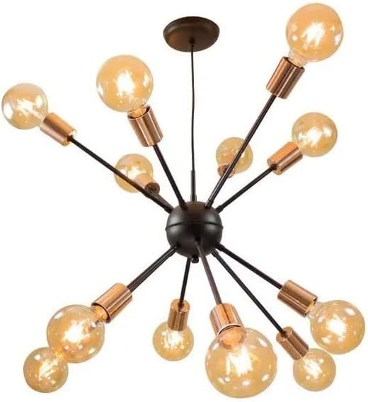 Luminária Lustre Pendente Sputnik Átomo Para 12 Lâmpadas