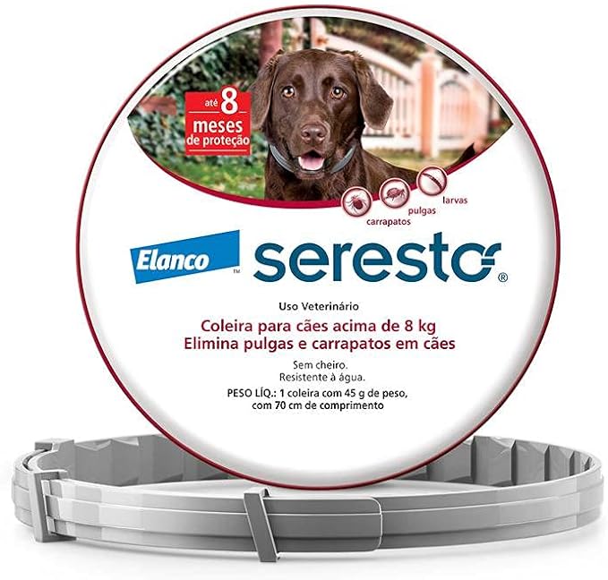 Elanco Coleira Seresto® Anti-Carrapatos E Pulgas Para Cães Acima De 8Kg