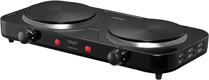 Fogão Elétrico Portátil Cooktop 2 Bocas Elgin - 220V