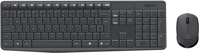 Combo Teclado e Mouse sem fio Logitech MK235 com Conexão USB