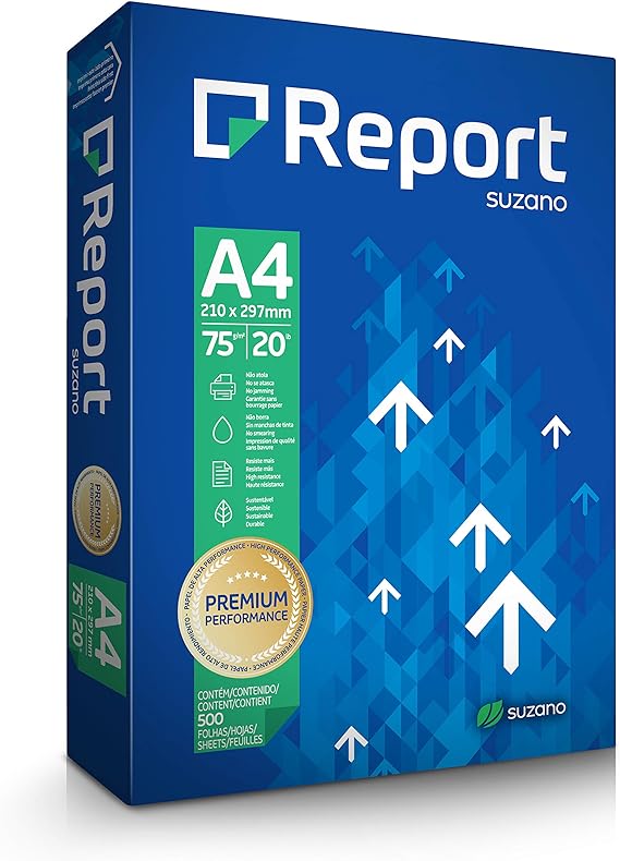 Papel Sulfite Report A4 Branco 75g 500 folhas